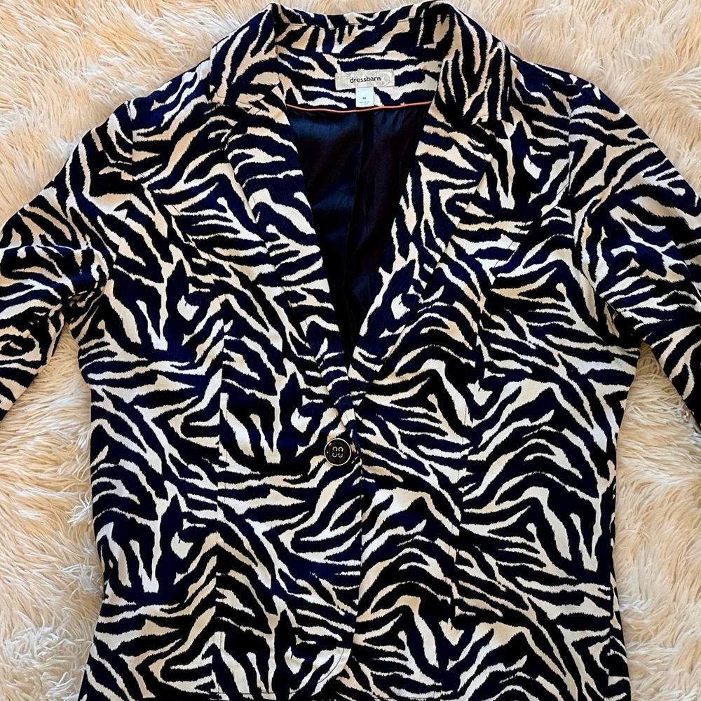 Dressbarn Zebra Print Women's Blazer